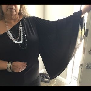 I.N.C. Gorgeous One-Flutter Sleeve Blouse